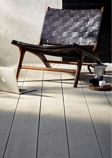 Close up shot of Millboard Limed Oak Enhanced Grain