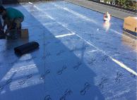 Warmroof insulation with EFVM® metal detection grid, before the installation of membrane