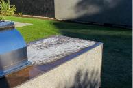 The Cubb after a heavy frost. The Dekton benchtop is made for this: it isn’t affected by frost, ice or rapid temperature swings, and it also resists UV, scratches, stains and water.