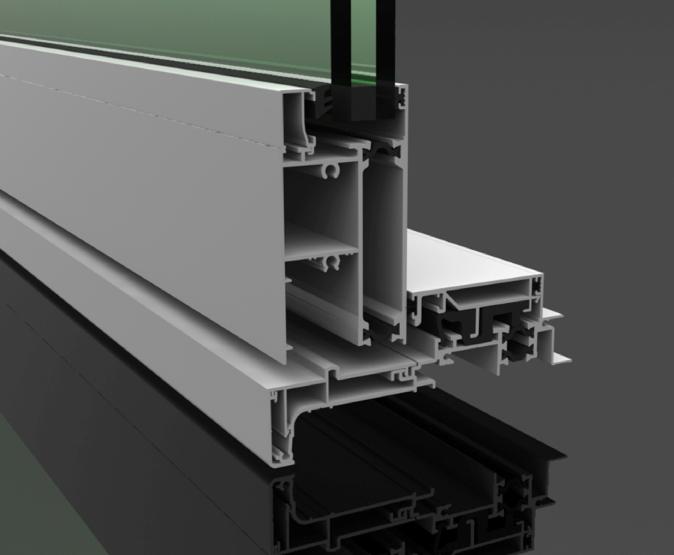 Cutaway section of the Pacific Thermal Euroslider® sill