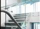 Arena Points Frameless Glass to stair stringer.