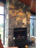 Bluestone fireplace