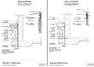 Details 27 and 28 Wall footings for Grass or Concrete finish.