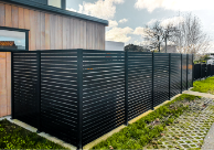 Slat screen boundary fence