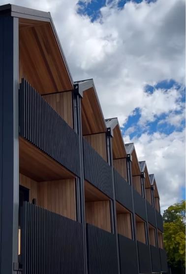 30/70 Vertical Aluminium Battens on Apartments.