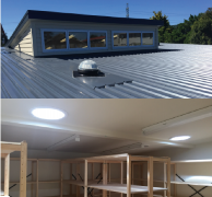 Below 10 degrees roof pitch, a tray flashing must be installed from the ridgeline to 500mm below the installation.  The HomeTech certified installer can facilitate this as part of the project.