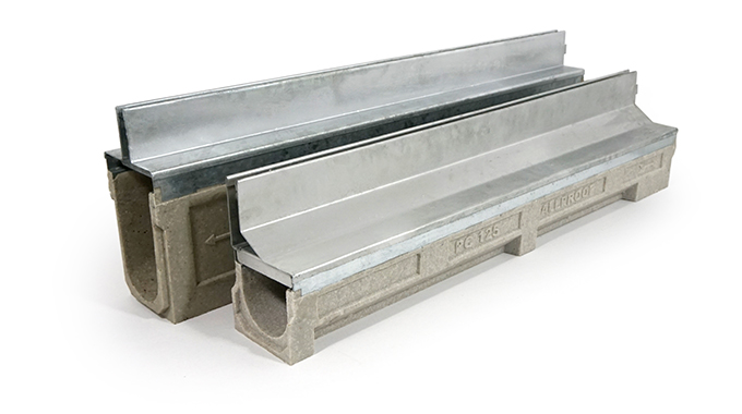 Polymer Concrete Channel with slot drain grates.