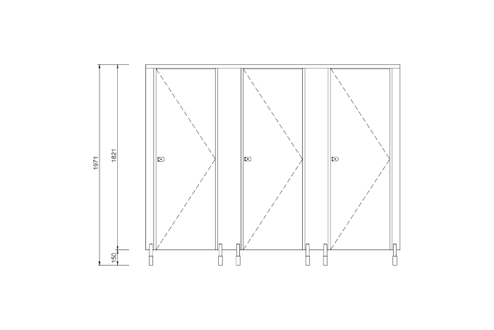 Our Classic Range offers a more traditional toilet cubicle solution, ideal for a wide variety of commercial and public bathroom solutions.