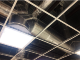 600 x 600mm ceiling grid installation for commercial premises.  Comes with seismic restraint strap.  Note 90 degree angles - allows horizontal installation.