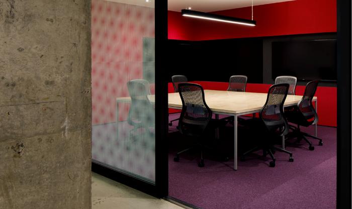 Symphony® is an acoustic fabric made in solid colours that is designed to be used in the same way as wallpaper.