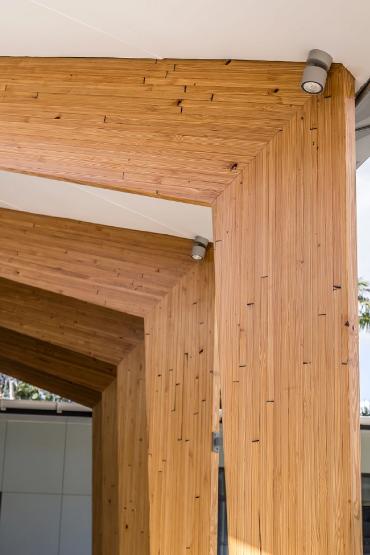Hyne Beam 17C products are high grade glued-laminated timber beams. They are an E17 (16.7 Mpa) rated beam which is the strongest "Pine Glulam" product available in NZ.