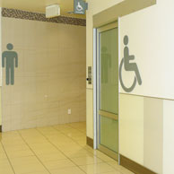 AutoCav WC with NewYorker door in shopping mall