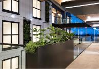 Panorama with a top rail to atrium at Victor Apartments.