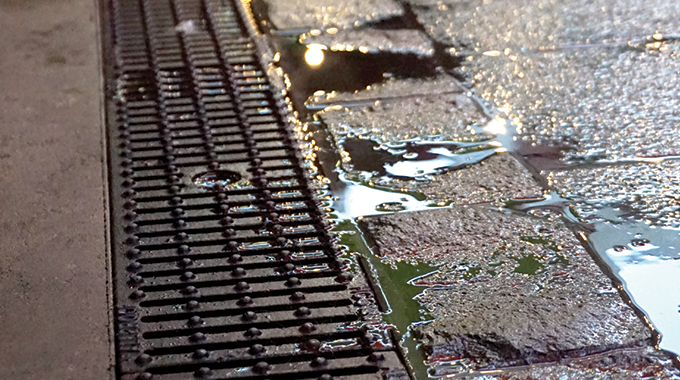 PC installed in Takapuna Commons with cast iron grates.